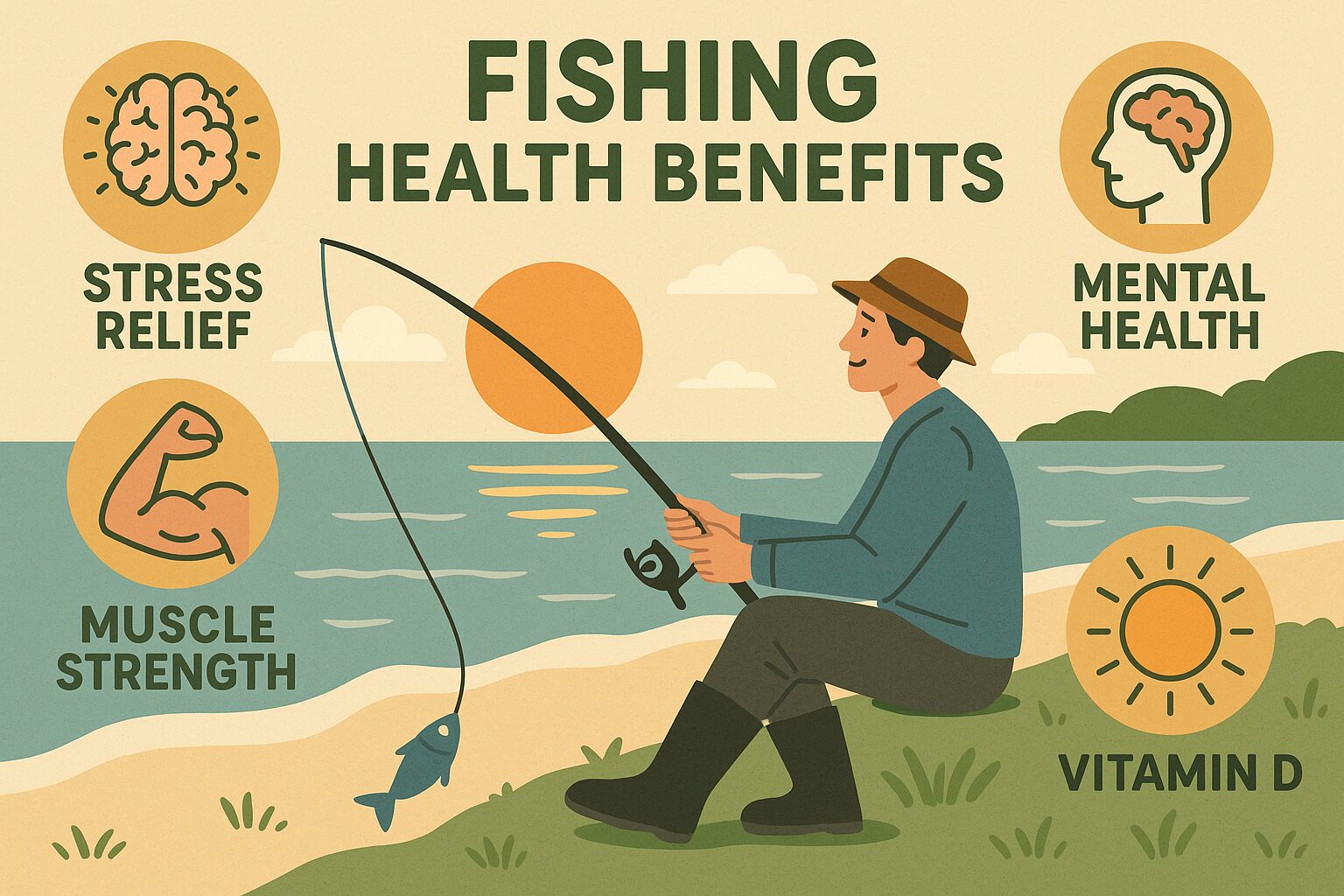 釣りは単なるレジャーではなく、 「心」「体」「社会」 の3方向に健康効果をもたらす科学的に裏付けされたアクティビティ。釣太郎