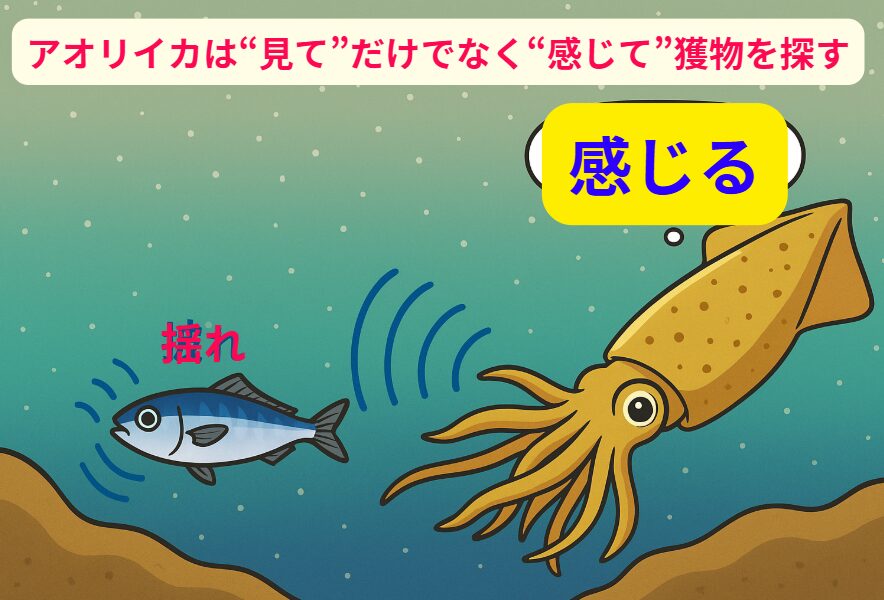 アオリイカは“見て”だけでなく、“感じて”獲物を探す生き物。濁りはチャンスにもなりうる環境変化です。釣太郎