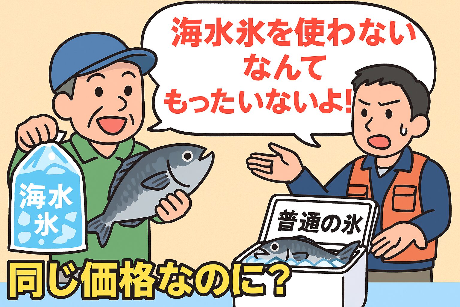 普通の氷と海水氷の差は「魚の細胞を壊すか守るか」。
海水氷なら、鮮度・ツヤ・食感をそのままキープでき、同じ価格で美味しさが倍増。
釣り人の常識を変える氷、それが釣太郎の海水氷。