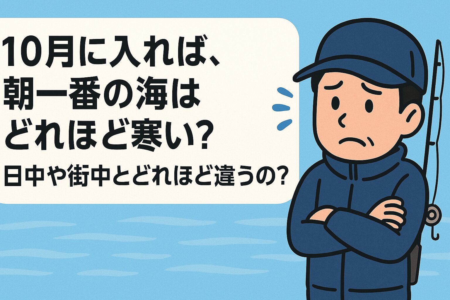 10月の南紀の朝一番は、街中より2〜4℃低く、日中との寒暖差は最大15℃にもなります。 釣り人は防寒と重ね着の徹底が欠かせません。釣太郎
