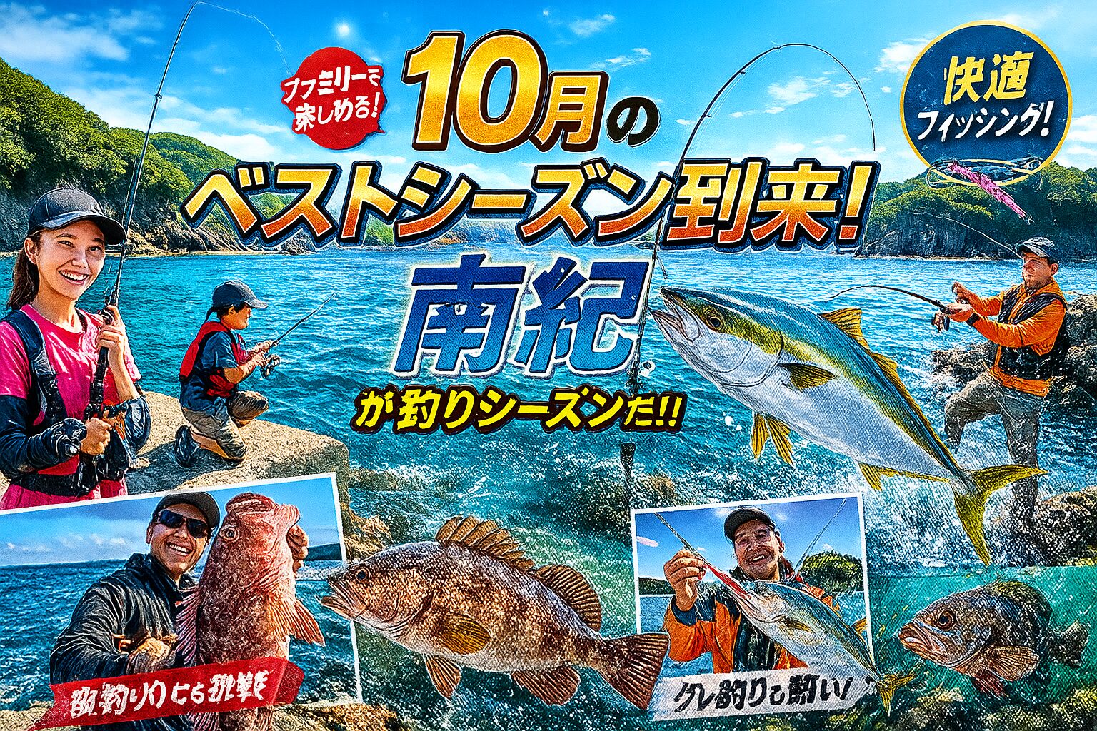 10月は南紀が「一年で最も釣りが楽しい」と言っても過言ではないベストシーズン。釣太郎