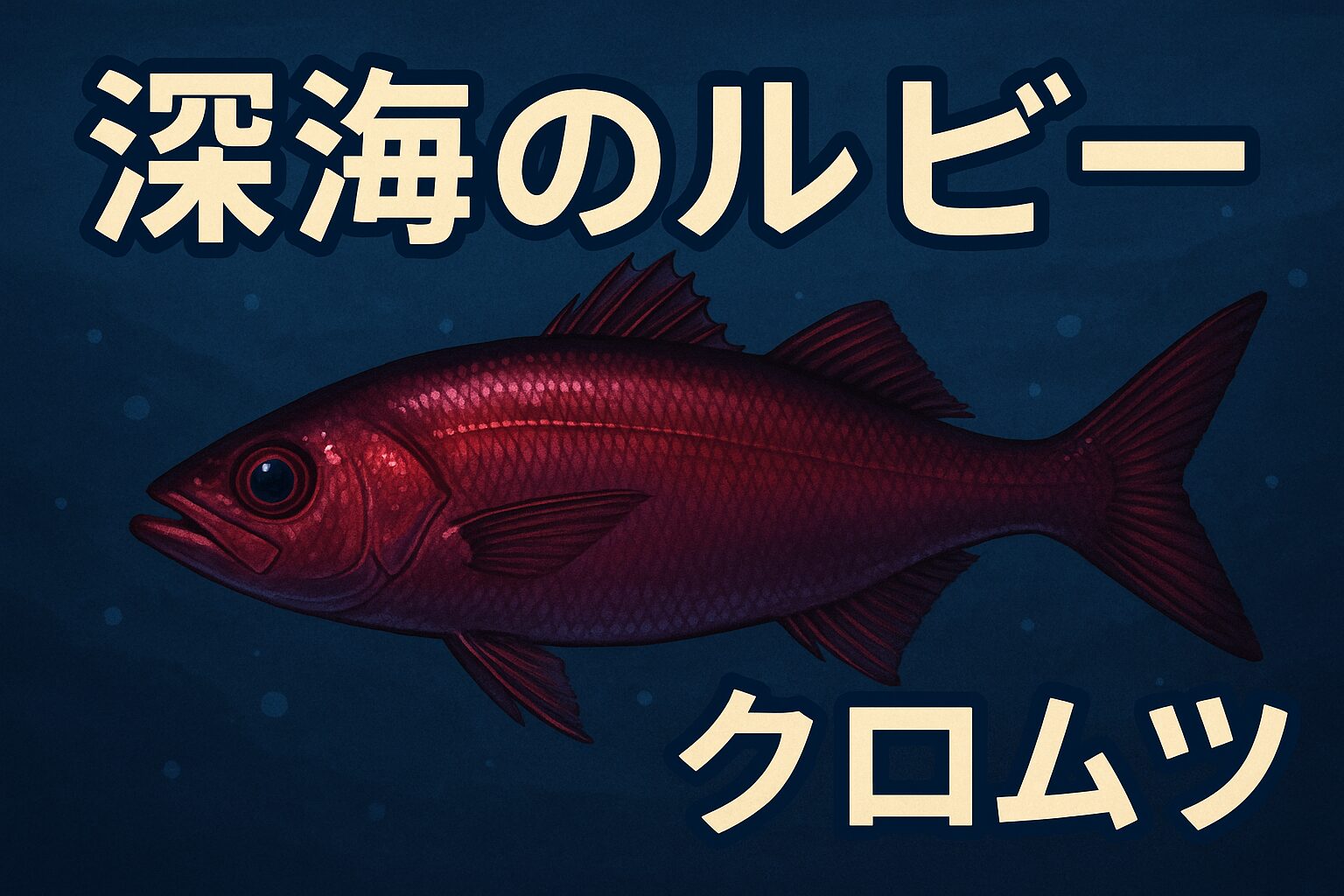 クロムツが「深海のルビー」と呼ばれるのは、深紅に輝く美しい体色・宝石のような光沢が理由。釣太郎