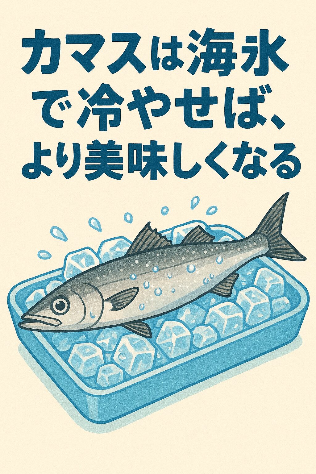 釣ったカマス、海水氷で冷やせばさらにおいしくなります。釣太郎
