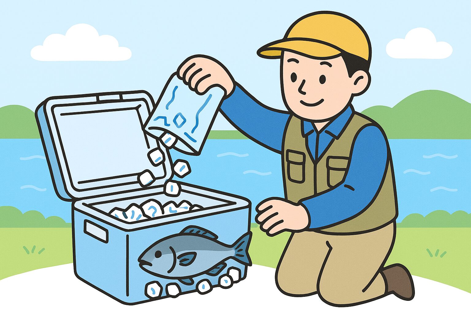 魚1kgに対して必要な氷の量は、一般的な目安として、魚1kgに対して必要な氷の量は0.8〜1.0kgとされています。これは、魚の体温を素早く下げて鮮度を保つために必要な量です。釣太郎