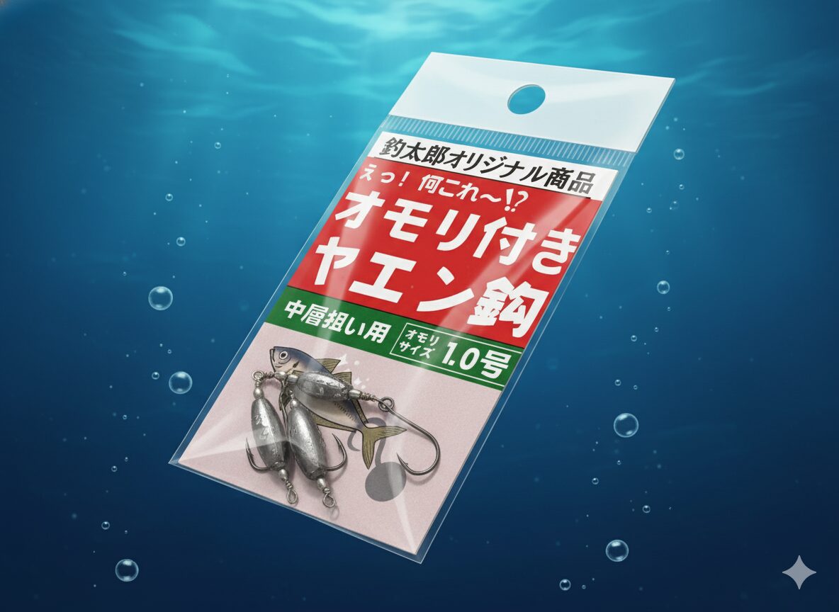 深場に居るアオリイカを攻めるならオモリ付きヤエン針が最適。釣太郎