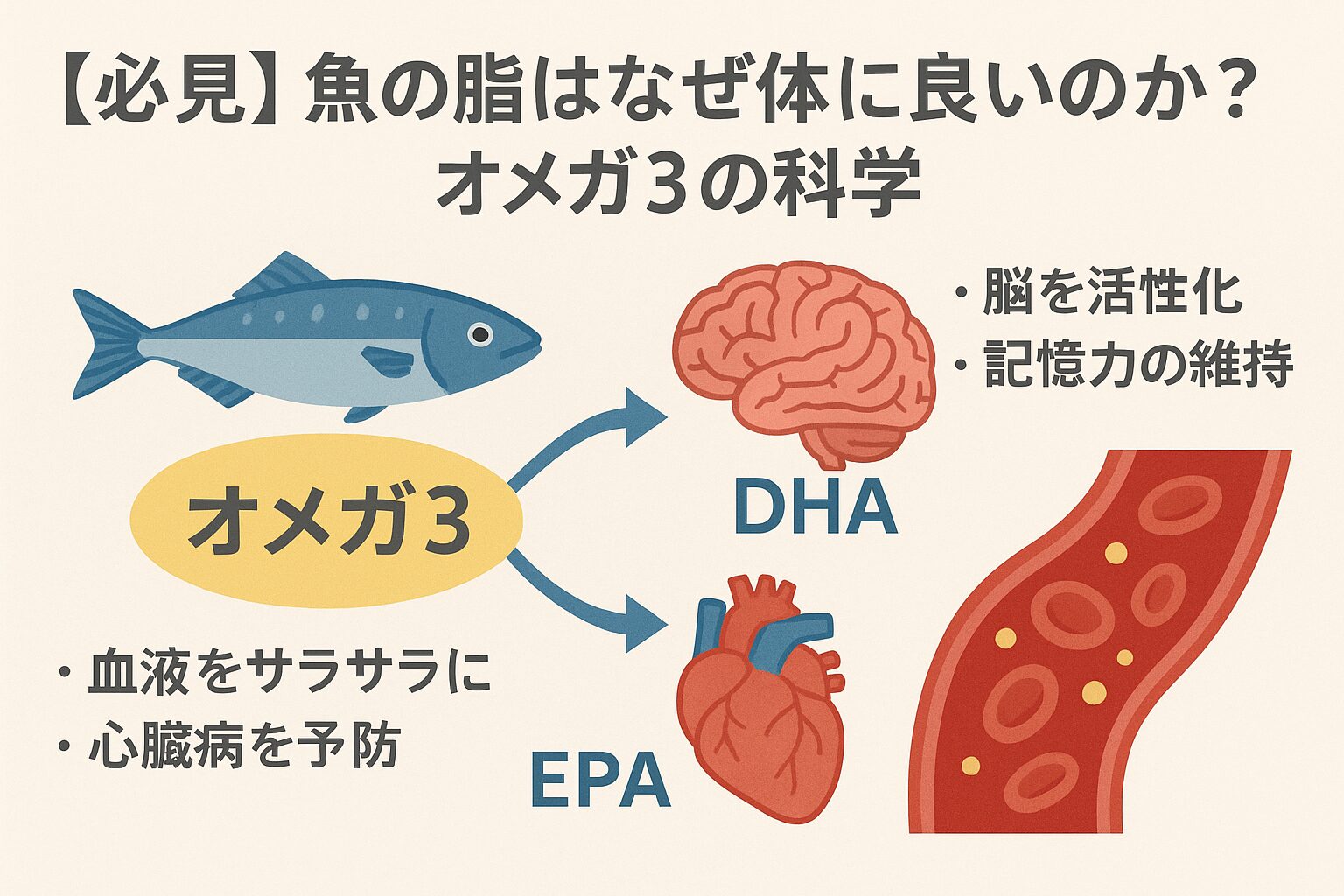 魚の脂は、人間の体に不可欠な「命の油」といえるほどの役割を果たします。オメガ3脂肪酸（DHA・EPA）は、 ・血液をサラサラにし ・脳を活性化させ ・心臓病を予防する つまり、長生きの鍵を握る栄養素です。釣太郎