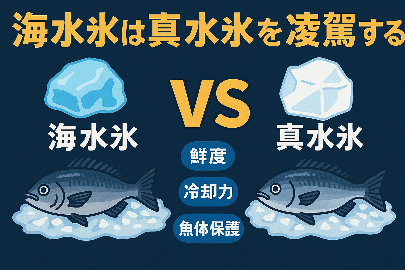 海水氷は真水氷より冷却温度が低く、魚の細胞を守りながら鮮度を3倍に保つ。 釣太郎の海水氷（1kg200円・3kg400円）は、全国の釣り人から高評価。 魚・人・自然すべてにやさしい、究極の冷却方法。