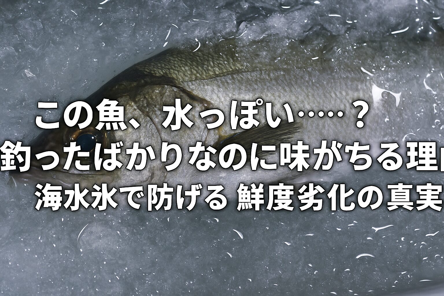 「釣ったばかりなのに美味しくない」その原因は、魚が真水を吸ってしまったからかもしれません。海水氷なら、魚の体にやさしく、鮮度・旨味・食感を守ります。釣太郎