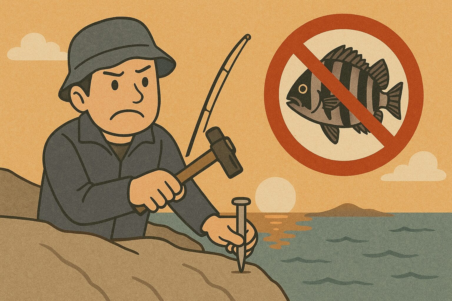 石鯛釣りで朝のピトン打ちがNGなのは、単なるジンクスや迷信ではありません。石鯛の異常な警戒心。岩盤を通じて伝わる音と振動。朝まずめという貴重な時間帯。釣太郎