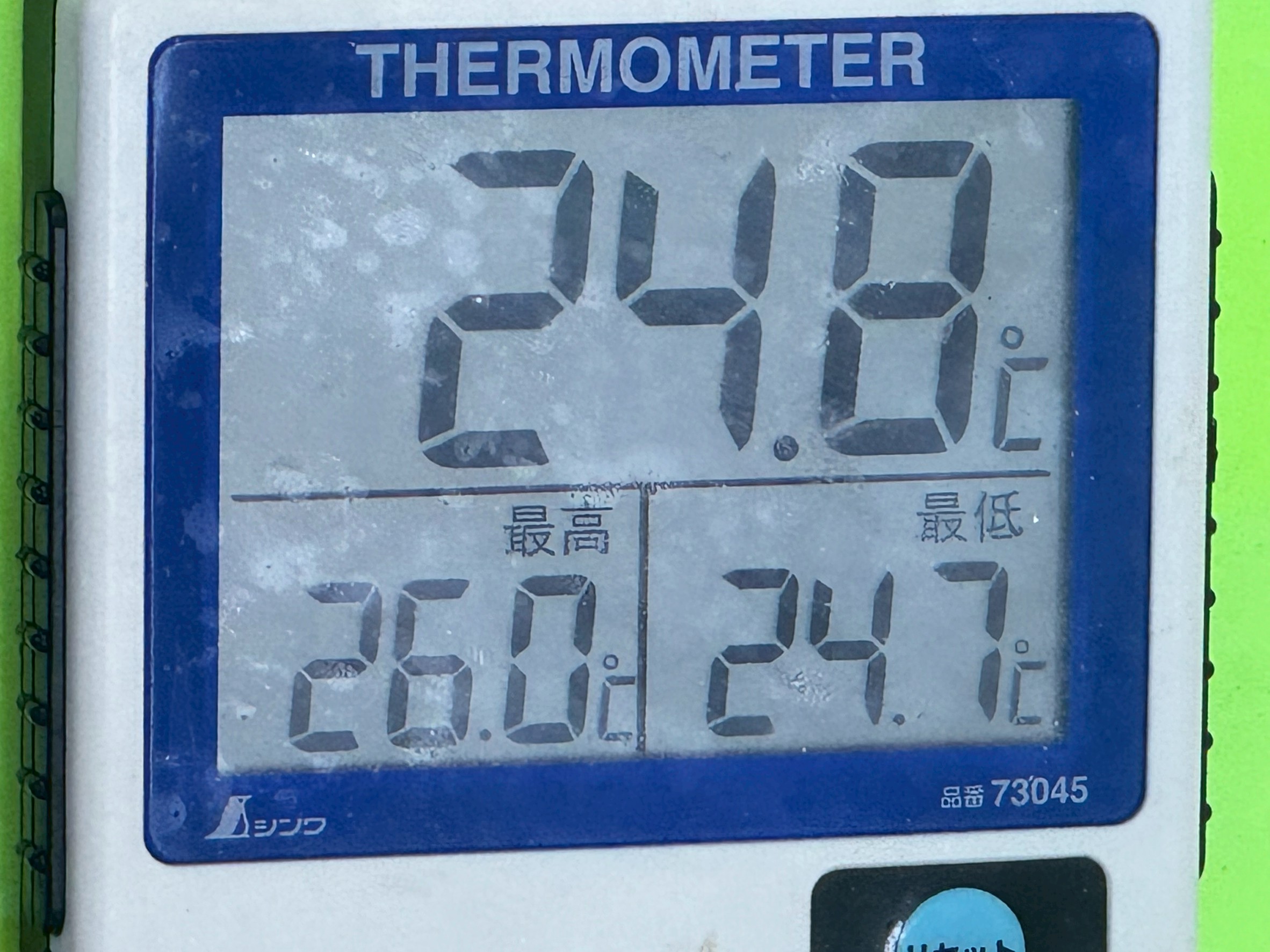 今朝もやたらアジに乗ってくる。今シーズン初めてと思ったら、水温が25度を切っていました。常連さんも今朝はいっぺんにアタリが多くなった、と言っていました。本格シーズンは23度からですが、25度を切るとヤエン釣りは一気にやりやすくなります。釣太郎