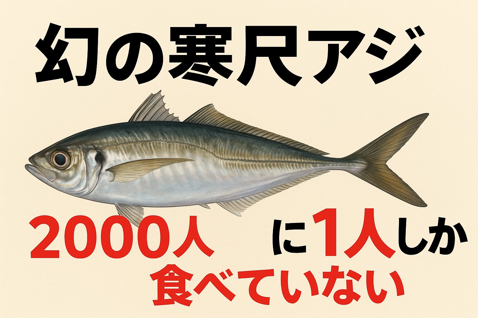 南紀の寒尺アジは「年間約0.05％の日本人しか食べたことがない幻の魚」。釣太郎