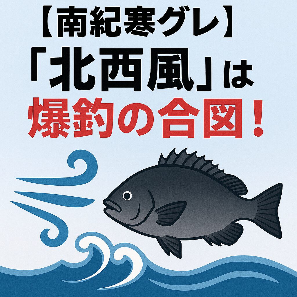 南紀の寒グレ釣りにおいて、北西風は敵ではなく「最強の味方」釣太郎