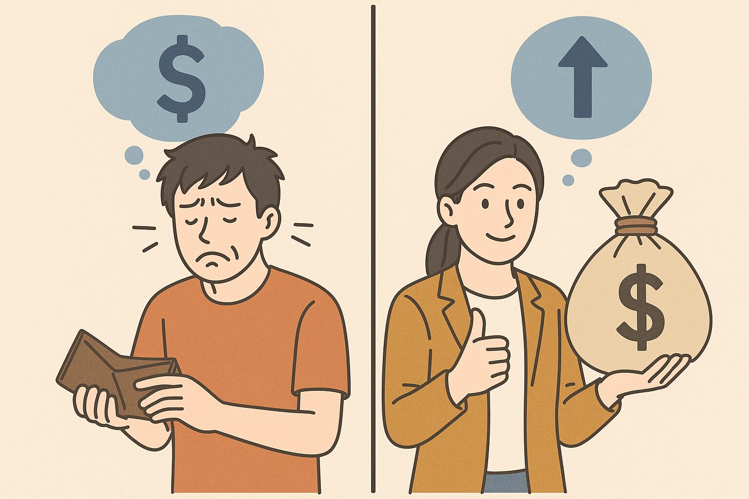 お金に困る人は「感情・無計画・無把握」型。お金に困らない人は「数字・習慣・信用」型。最初の一歩は「家計の見える化」から.釣太郎