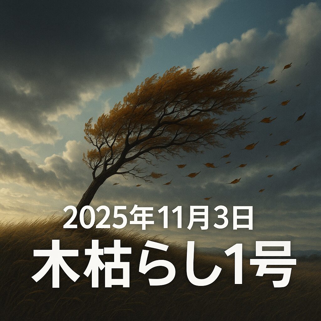 2025年11月3日、関西地方で「木枯らし1号」が発令されました。
この風は、秋から冬への季節のバトンタッチを告げる自然のメッセージ。釣太郎