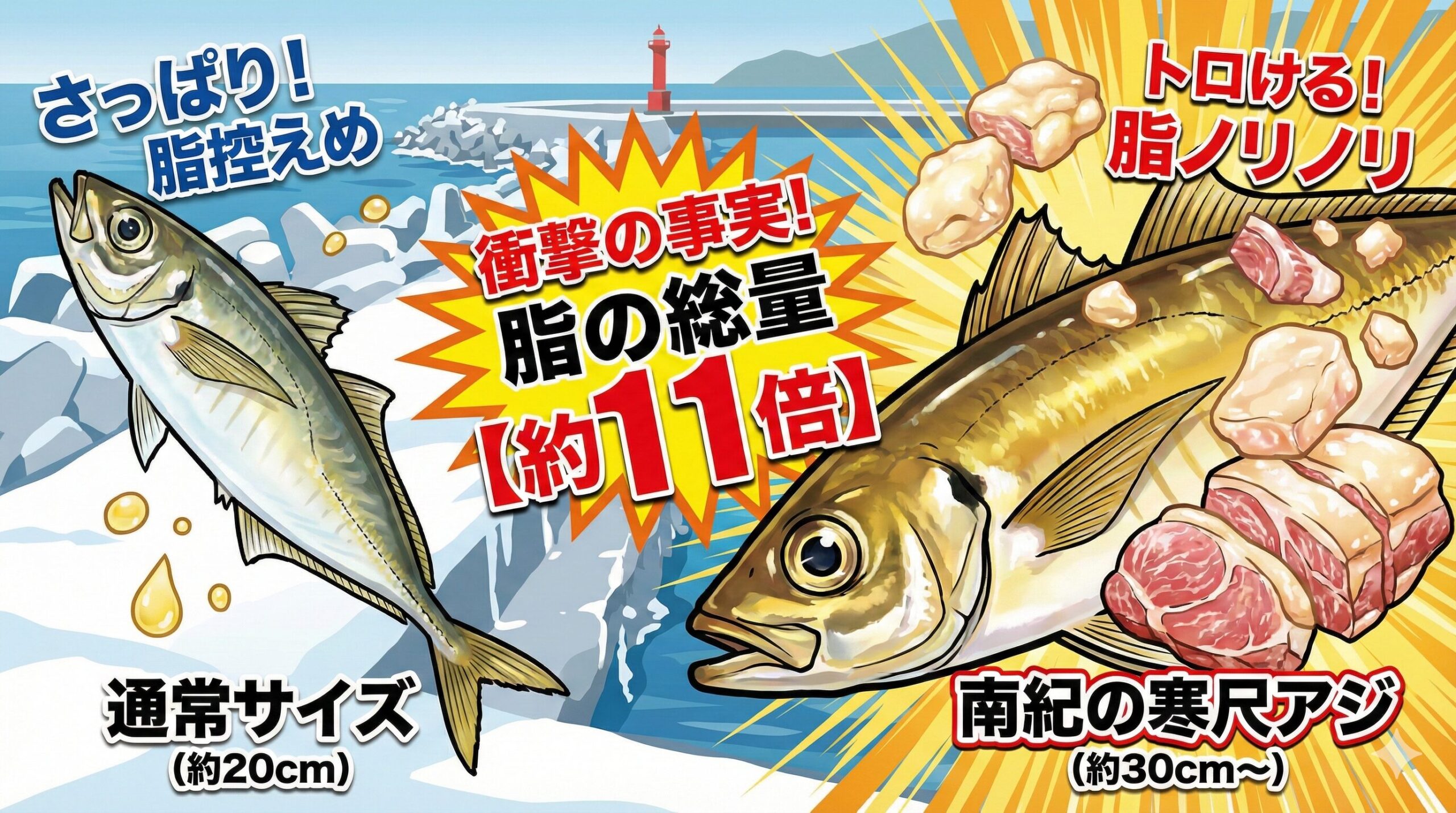 寒尺アジ1匹に、20㎝アジ10匹分の価値がある。釣太郎