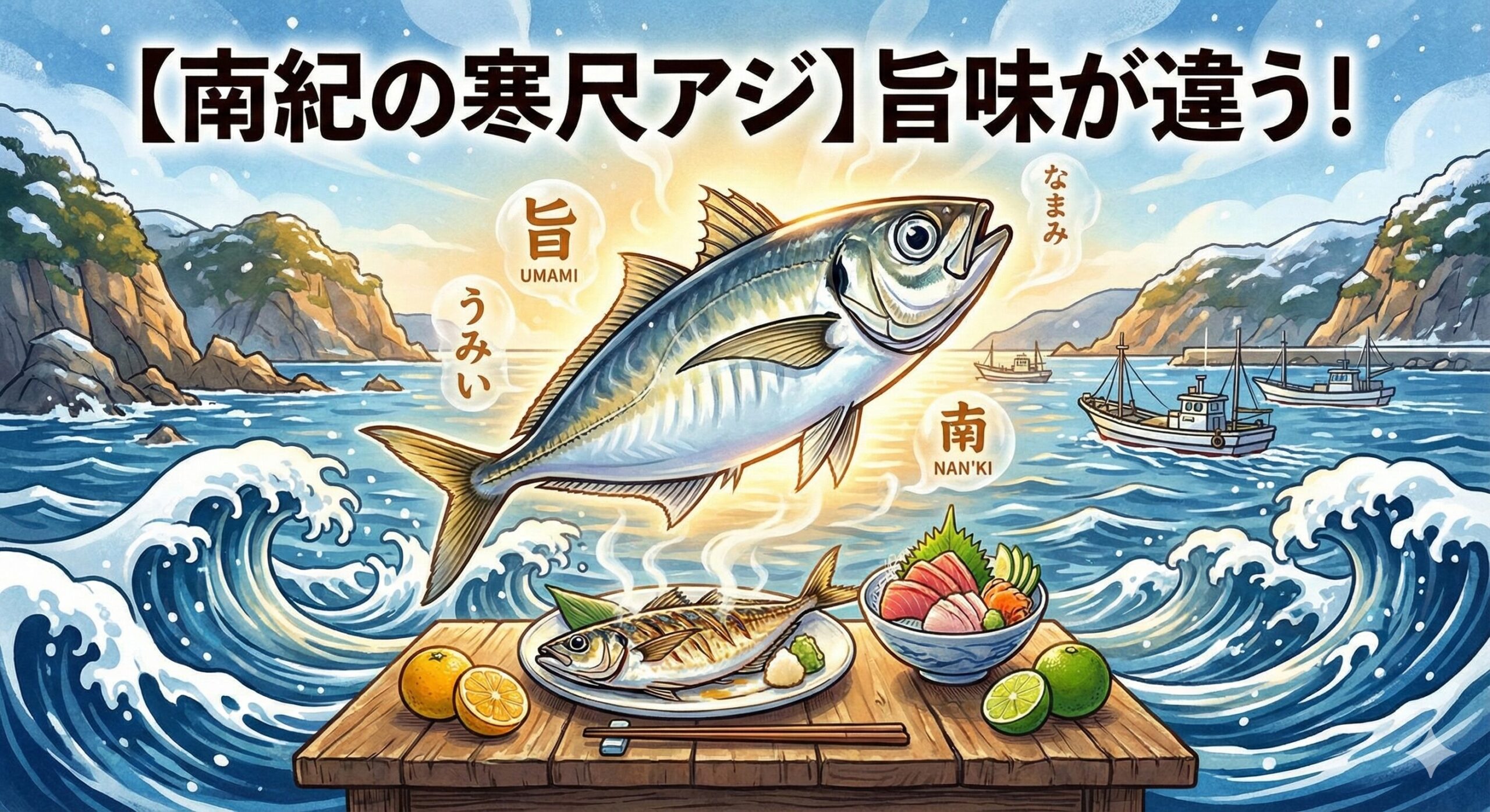 南紀の海が育てた「黒潮の申し子」、寒の尺アジ。 その価値は、高級魚であるマダイやヒラメにも決して引けを取りません。釣太郎