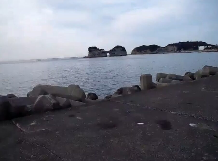 スーパー堤防　南紀白浜町　新瀬戸堤防。釣太郎