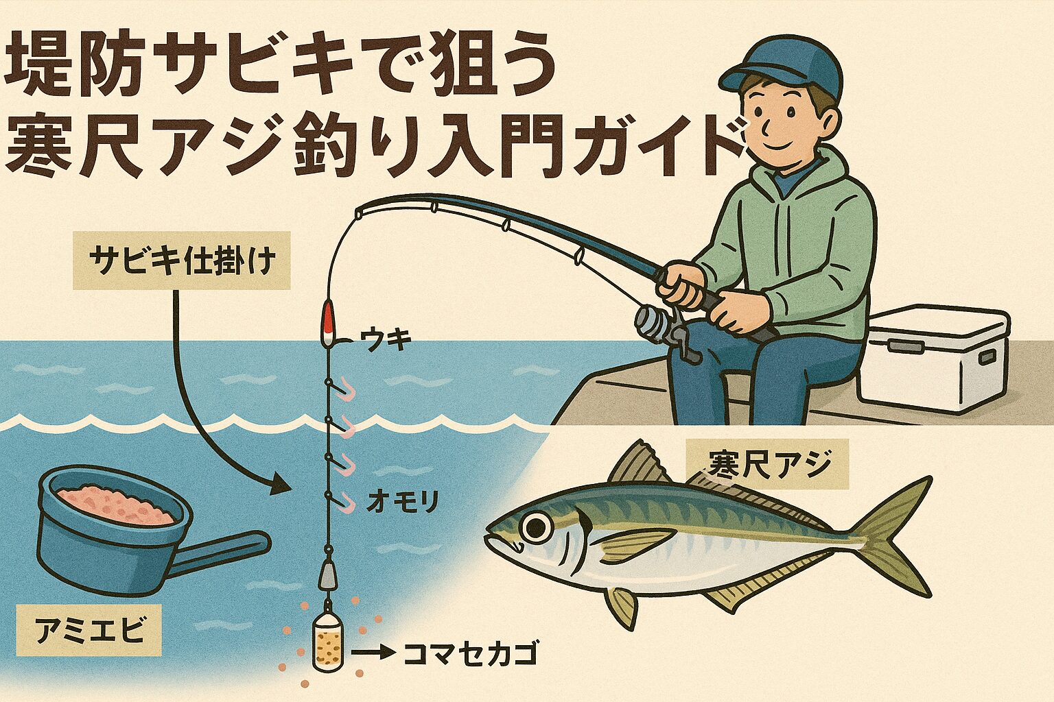 はじめての人でも安心して楽しめる「南紀の堤防サビキ寒尺アジ釣り」釣太郎