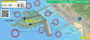 言わずと知れた最高級アオリか釣り場ポイント、みなべ堺一本松。釣太郎