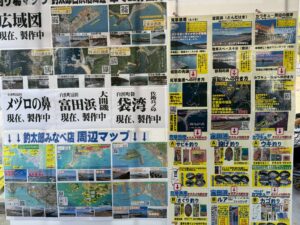 白浜店は初めて来られる釣り人が多いので、釣り場案内マップ貼り付けています。釣太郎