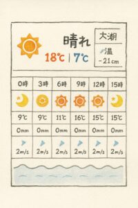 明日12月7日・日曜日は絶好の釣り日和りです。釣太郎