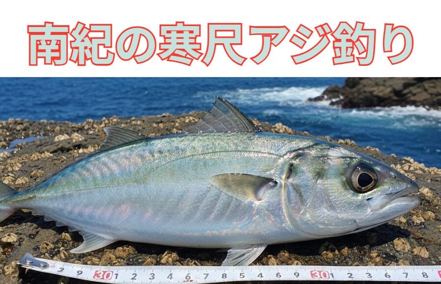 これからが本格的な尺アジ釣りが始まる南紀の防波堤。釣太郎
