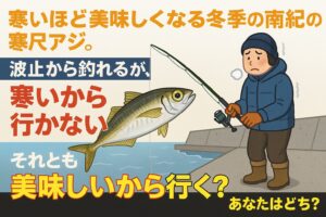寒尺アジは“冬の寒さが作り上げる奇跡のアジ”。寒いからこそ美味しくなり、寒いからこそ釣れます。行かない人の気持ちも分かる。 でも行く人は、その価値を知っています。釣太郎