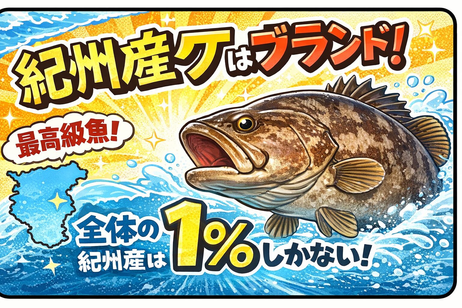 紀州産クエがブランドとされる理由は、黒潮の激流が作った「最強の身質」 しかし、その天然物は全国シェアのわずか1％程度。釣太郎
