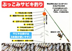 南紀の冬季波止からの寒尺アジ釣りブッコミサビキ仕掛け図説明。釣太郎