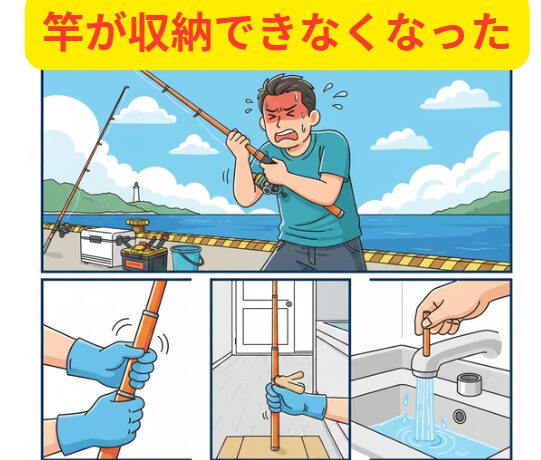無理な力は禁物！振り出し竿が縮まなくなった時、一番の敵は「焦り」です まずは冷やし、次に塩分を溶かす。釣太郎