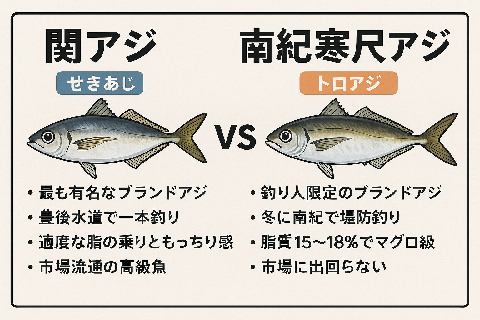 ブランドとしては関アジが日本一。しかし“旨さだけ”で選ぶなら「南紀の寒尺アジこそ釣り人専用・真のブランド」と言えます。釣太郎