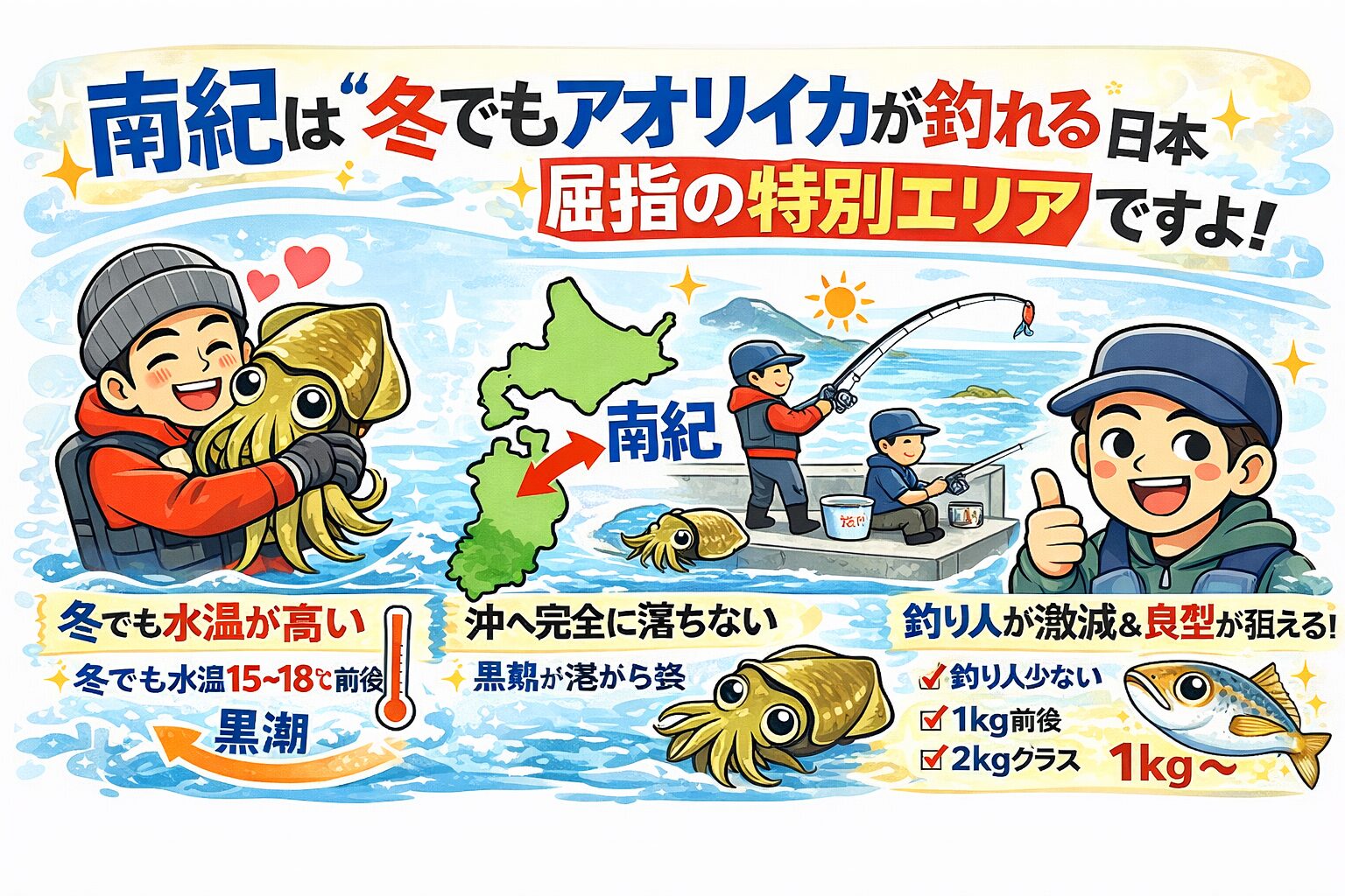 冬のアオリイカ釣りは南紀地方の特権。釣太郎