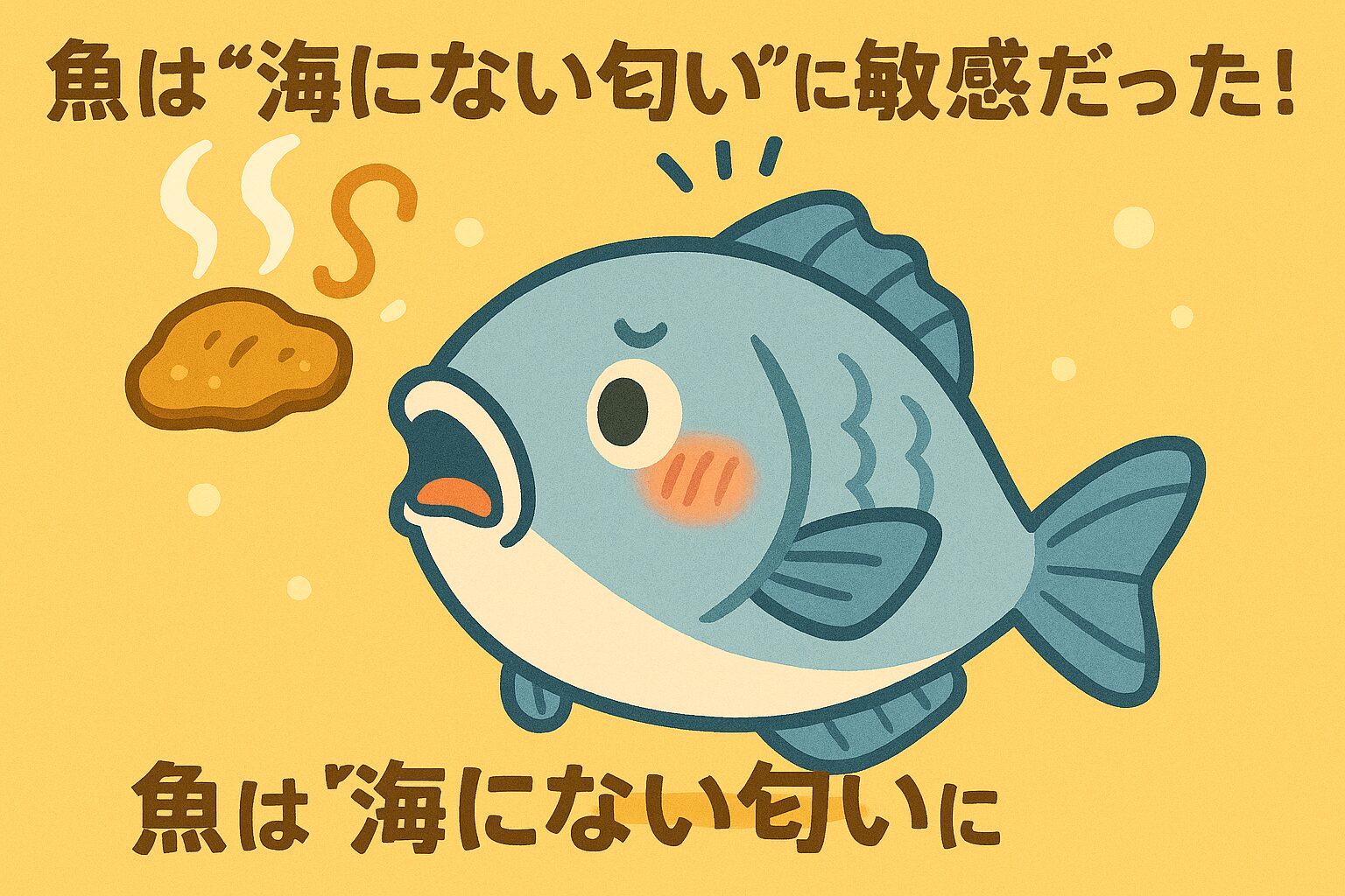 魚の嗅覚は、海に存在しない匂いに対しても高感度に反応する。釣太郎