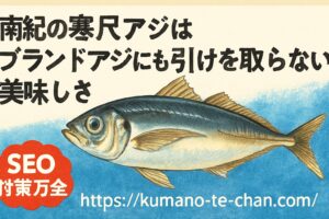 南紀の寒尺アジは「ブランドではないから価値が低い」と思われがちですが、実際には釣り人だけが味わえる特別なグルメ。釣太郎