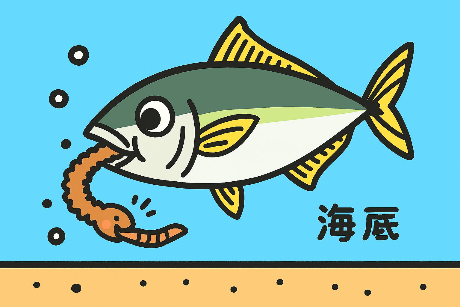 釣行には必ず「青イソメ」を忍ばせよう。 「アジ＝オキアミ」という固定観念を捨てることが、南紀で夢の寒尺アジを手にする近道。南紀の堤防寒尺アジ釣り。釣太郎