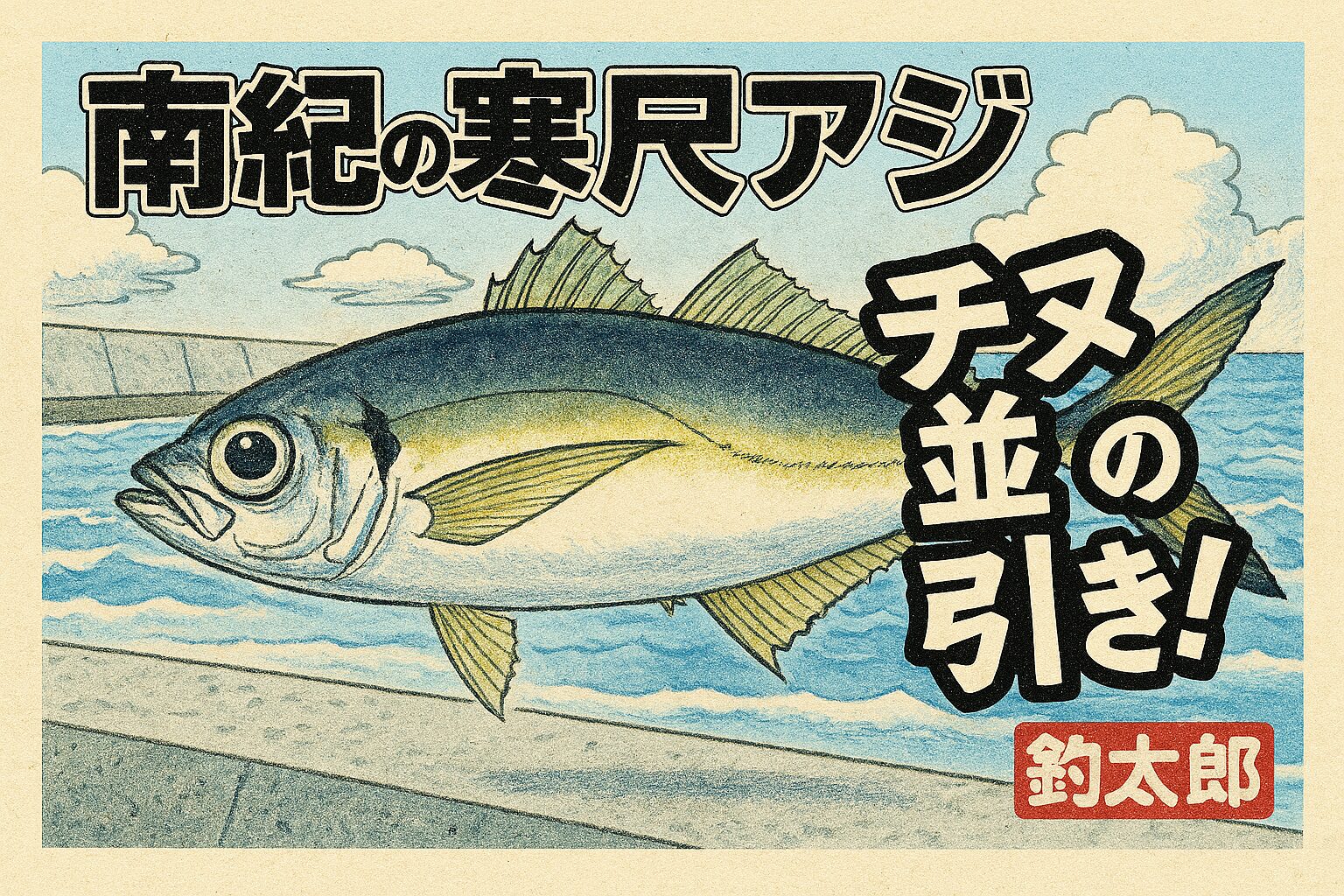南紀の寒尺アジは、堤防釣りで味わえる最高峰の引き味。釣太郎