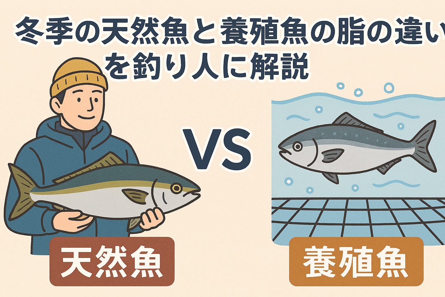 冬季の天然魚は、自然環境と生存本能が生み出す奇跡の脂。一方、養殖魚は人の手で安定供給される脂であり、便利だが「旬の感動」は得られにくい。釣太郎