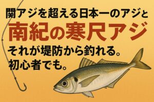 関アジ超えの「日本一」が堤防から釣れる？寒ければ寒いほど美味い、南紀の寒アジを釣るなら今しかない。釣太郎
