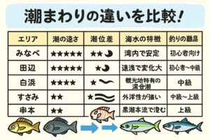 南紀の潮は「北から南へ行くほど速くなる」釣太郎