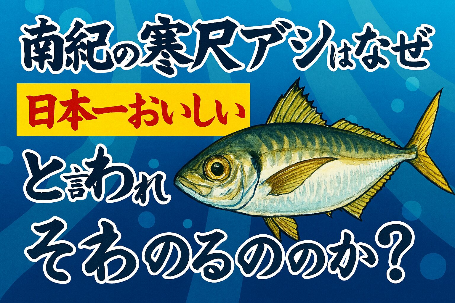 脂の乗り、鮮度、環境、釣れ方―― すべてが揃った南紀の寒尺アジは、まさに日本一美味しいアジと呼ぶにふさわしい存在.釣太郎