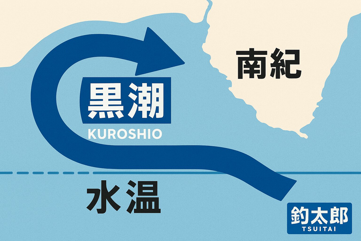 南紀は黒潮の影響で冬でも水温が高い。気温と水温の関係が“本州の常識とズレる”黒潮の接岸・離岸で釣果が激変。冬でも魚は動く。むしろ大型が狙える季節。釣太郎