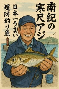 「南紀の寒尺アジは日本一うまい堤防釣り魚」釣太郎