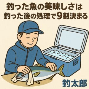 釣り魚を美味しく食べるには、釣った直後の適切な下処理が何よりも重要。釣太郎