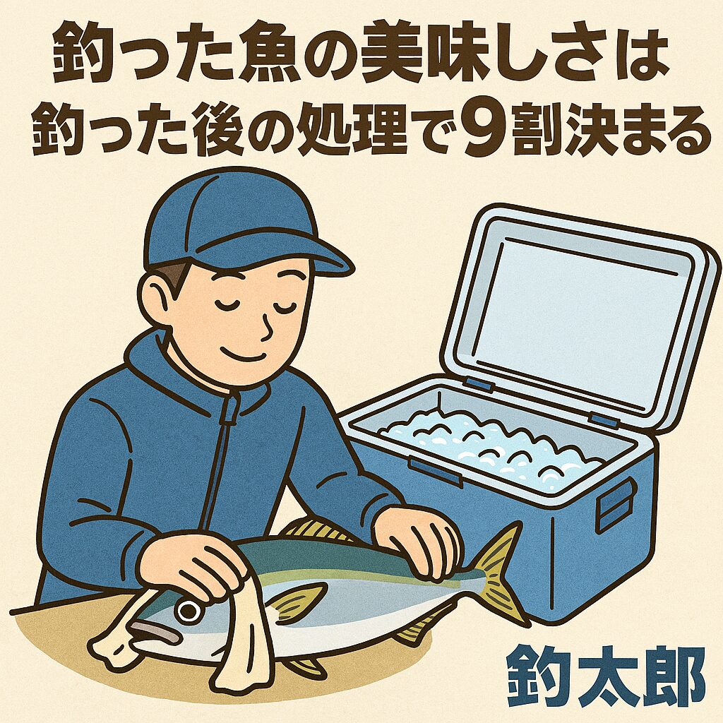 釣り魚を美味しく食べるには、釣った直後の適切な下処理が何よりも重要。釣太郎