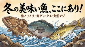 「水温が下がると魚は美味しくなる」というのは、魚たちが厳しい冬の海を生き抜くために体に脂を鎧のようにまとった結果。釣太郎