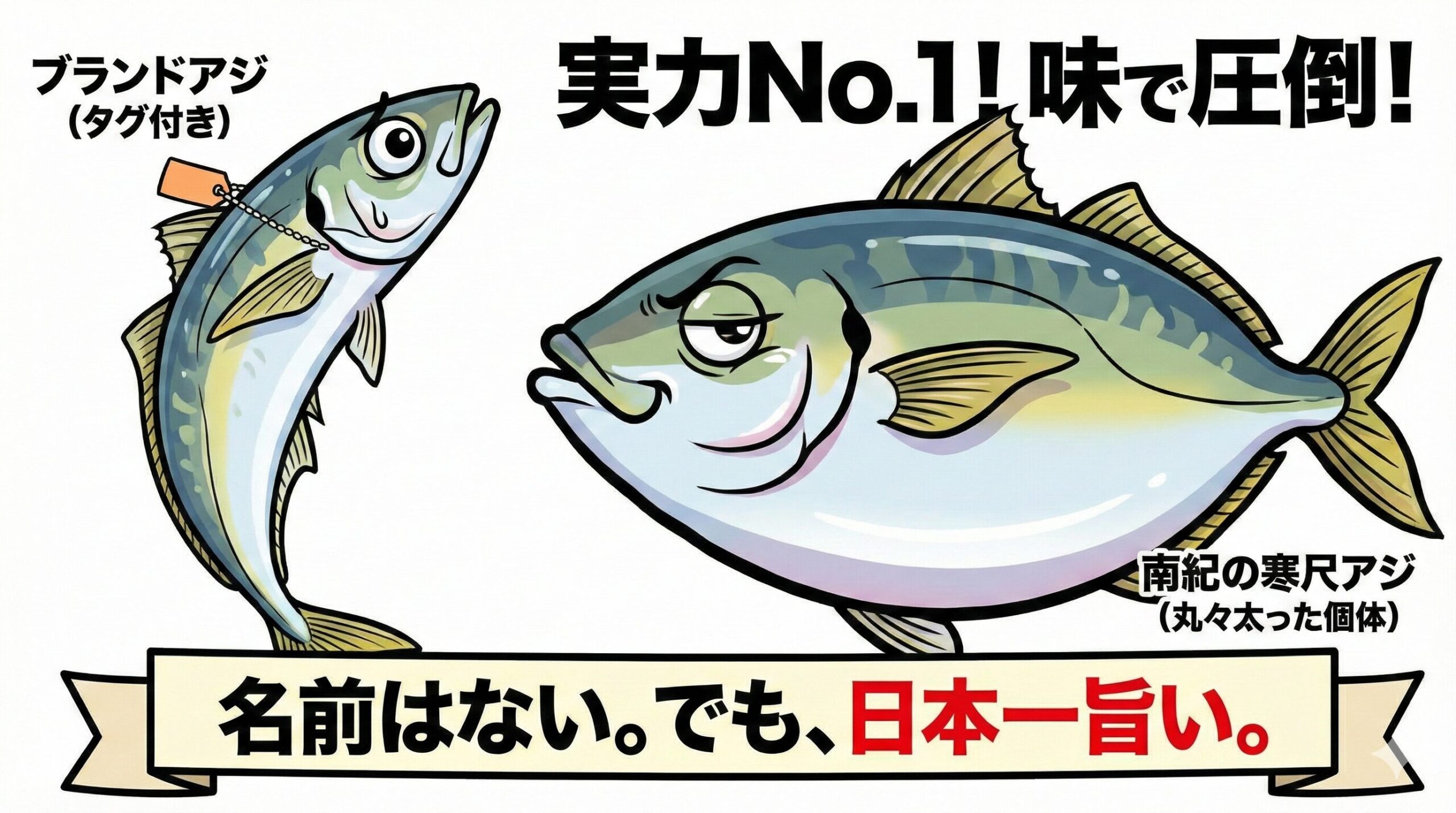 ブランド名はありません。でも味は「日本一」です。南紀の寒尺アジが有名ブランド魚を圧倒する。釣太郎