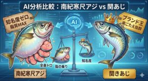 知名度ゼロの「南紀寒尺アジ」が、王者「関あじ」を脂乗りで凌駕する？衝撃の比較分析.釣太郎