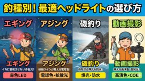 たかがライト、されどライト。 「見えにくい」というストレスがなくなるだけで、釣果は確実にアップします。釣太郎