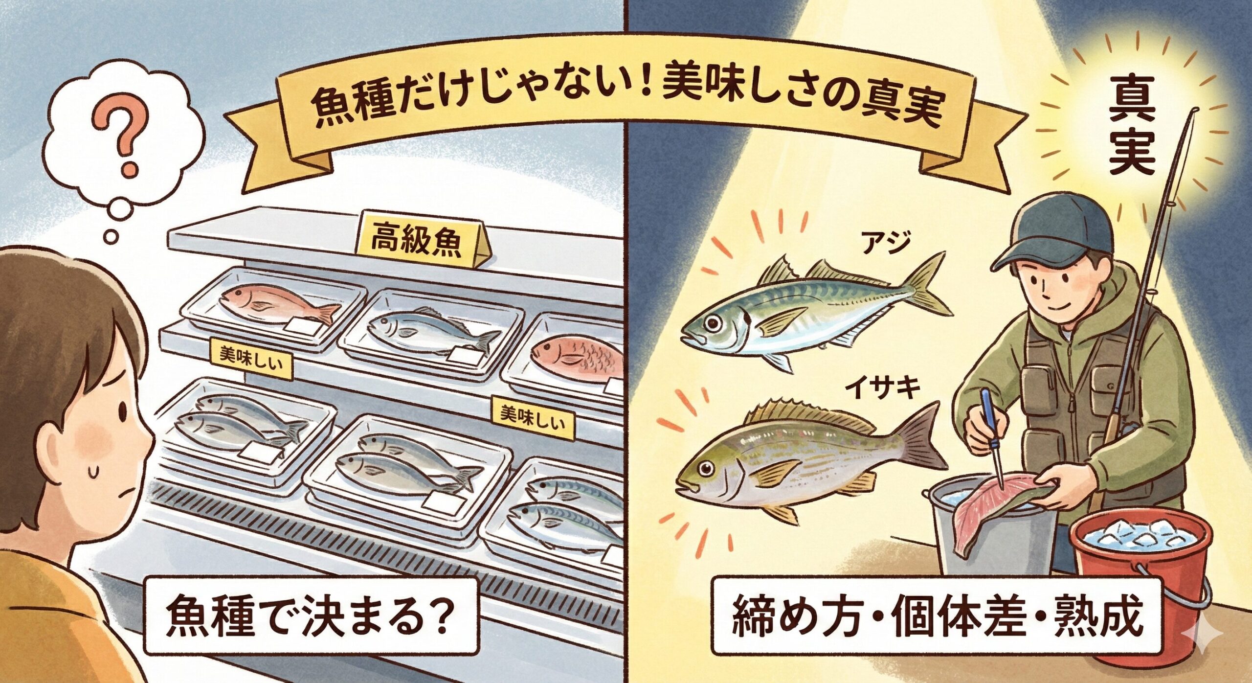 「個体の選び方」「現場での処理」「調理までの管理」。 これらが揃った時、魚は最高に美味しくなります。釣太郎