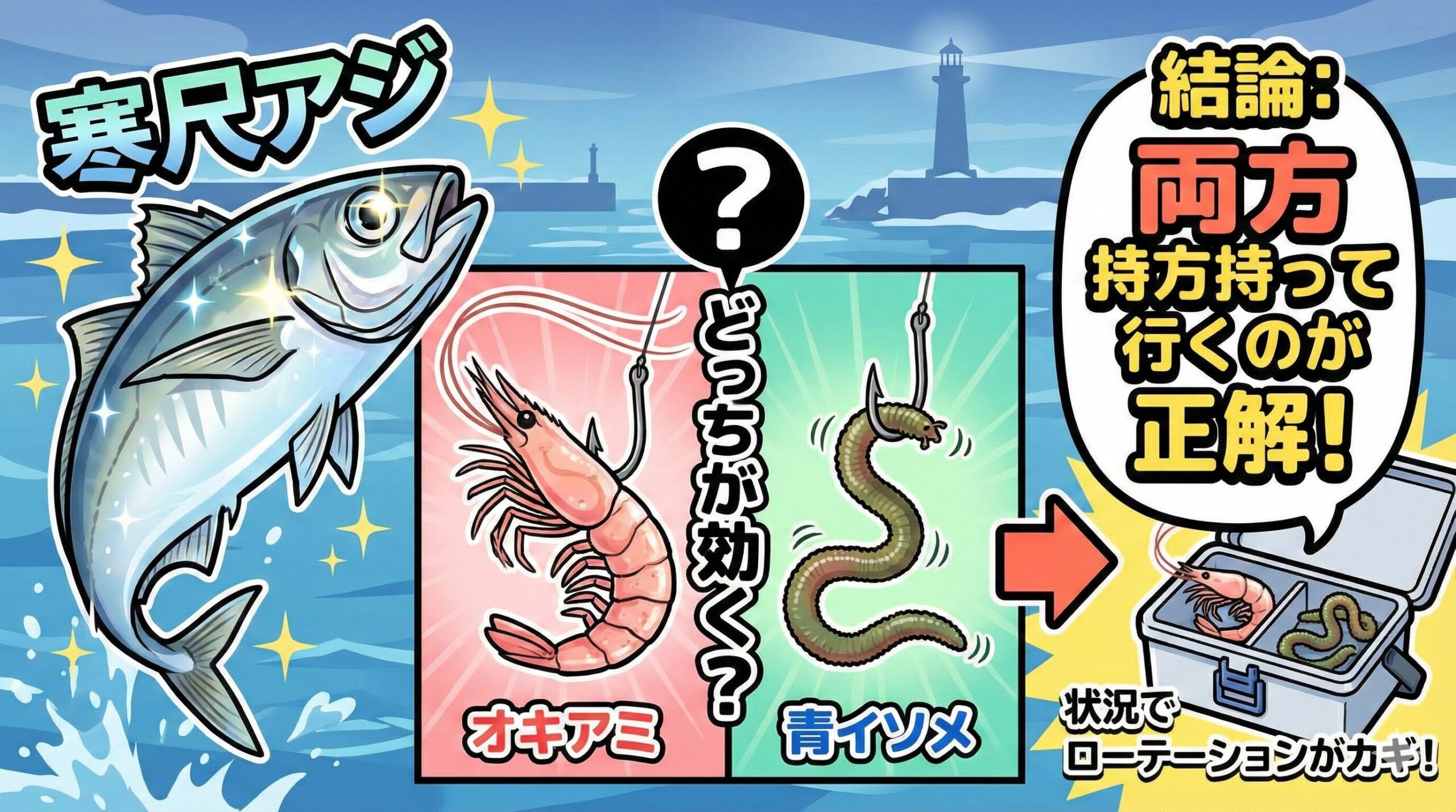 南紀の寒尺アジはさしエサの準備で決まる。釣太郎